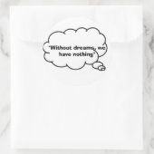 夢のステッカーなしで ラウンドシール (バッグ)