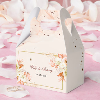 夢のテラコッタ色の秋の星雲の結婚祝いギフト フェイバーボックス