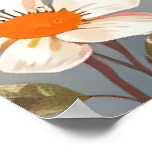 夢のハートと花ベビーシャワーへようこそ ポスター (角)