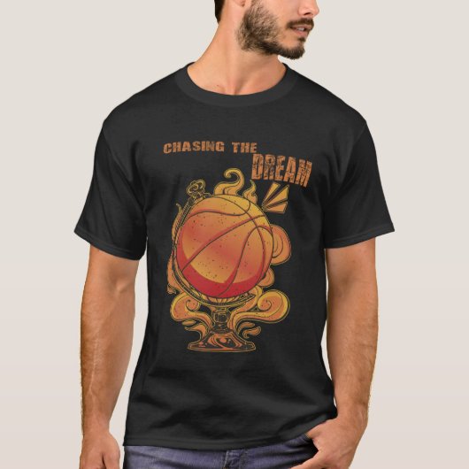 夢のバスケットボールスラムダンクを追う Tシャツ (正面)