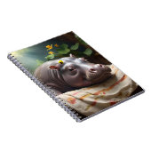 **「夢のバスケット：ベビーヒッポの居心地の良い昼寝」** ノートブック (右側)