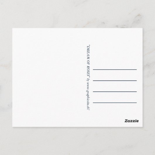 夢のバラ – はがき (裏面)