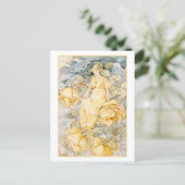 夢のバラ 黄色の花の妖精 ポストカード (スタンド正面)