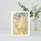 夢のバラ 黄色の花の妖精 ポストカード (スタンド正面)