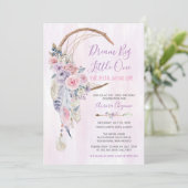 夢のビッグ·ピンク&パープル·ボホーの誕生日パーティー 招待状 (スタンド正面)