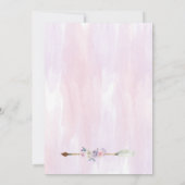 夢のビッグ·ピンク&パープル·ボホーの誕生日パーティー 招待状 (裏面)