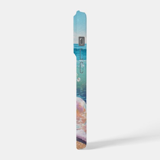 夢のビーチウェーブ iPhone 15 カバー (左側面)