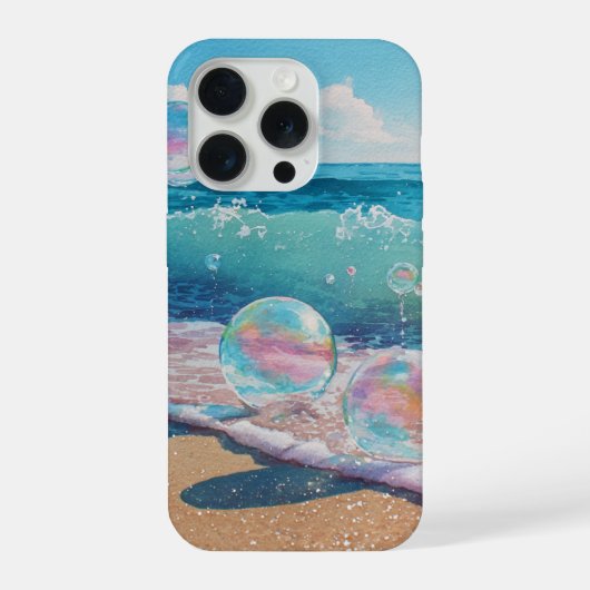 夢のビーチウェーブ iPhone 15 カバー (裏面)