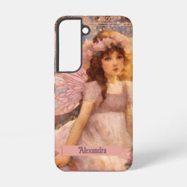 夢のピンクの花園に佇むファンタジーな妖精 SAMSUNG GALAXY S22ケース
