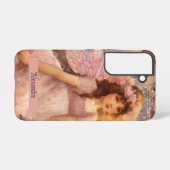 夢のピンクの花園に佇むファンタジーな妖精 SAMSUNG GALAXYケース (裏面横)