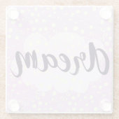 夢のピンク ガラスコースター (裏面)