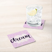 夢のピンク スクエアペーパーコースター (インサイチュ)