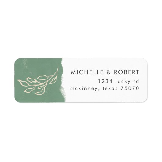 夢のフィールド緑 |差出人住所ラベル ラベル (正面)