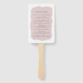 夢のフィールド |結婚式 プログラムハンドファン ハンドファン (裏面)