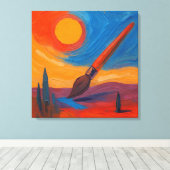 夢のブラシ キャンバスプリント (インサイチュ (ウッドフロア))