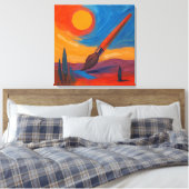 夢のブラシ キャンバスプリント (インサイチュ (寝室))