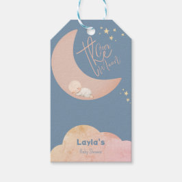 夢のベビーの上の月のベビーシャワーギフトラベル ギフトタグ