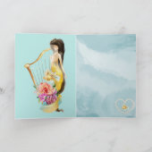 夢のペルソナイル水の色マーメイド誕生日 カード (内部)