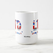 夢のマグ住んでいます コーヒーマグカップ (中央)