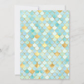 夢のマーメイド誕生日パーティーの招待 招待状 (裏面)