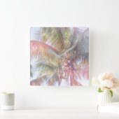 夢のヤシの木 スクエア壁時計 (ホーム)