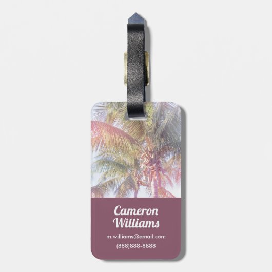 夢のヤシの木 ラゲッジタグ (裏面縦)