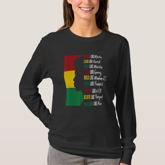 夢のリード戦い考えBを教え話て構築する Tシャツ (正面)
