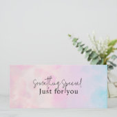 夢のレインボーユニコーン水の色ギフトカード (スタンド正面)