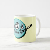 夢のロゴのマグ住んでいます コーヒーマグカップ (正面右)