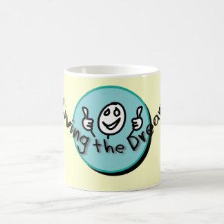 夢のロゴのマグ住んでいます コーヒーマグカップ