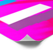 夢のロゴの言葉ピンクと混合パターンを生きる ポスター (角)