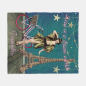 夢の世界で生きファンキー続ける フリースブランケット (正面(横))