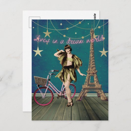 夢の世界で生きファンキー続ける ポストカード (正面/裏面)