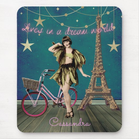 夢の世界で生きファンキー続ける マウスパッド (正面)