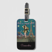 夢の世界で生きファンキー続ける ラゲッジタグ (正面縦)