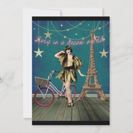 夢の世界に住む変更されたアーファンキートフラットカード (正面)