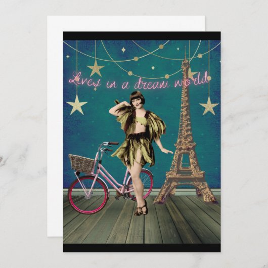 夢の世界に住む変更されたアーファンキートフラットカード (正面/裏面)