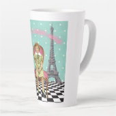 夢の世界のヴィンテージに住ファンキーむ カフェラテマグ (右アングル)