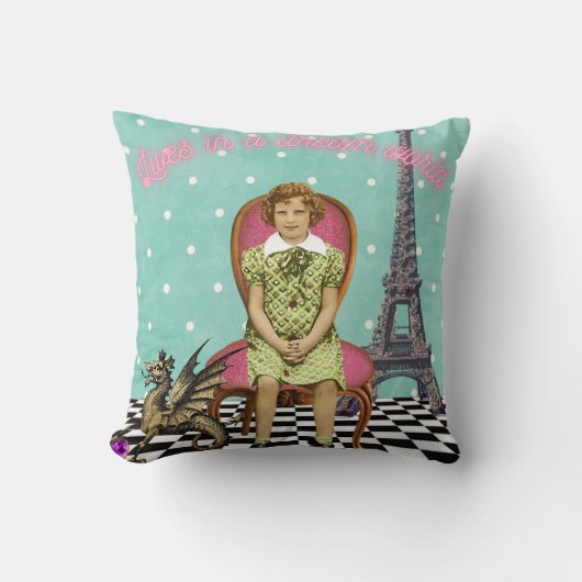 夢の世界のヴィンテージに住ファンキーむ クッション (正面)