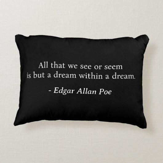 夢の中で夢エドガー・アラン・ポーのアクセント枕 アクセントクッション (裏面)