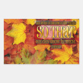 「夢の中で成長」感動的引用文 長方形シール (正面)