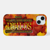 「夢の中で成長」感動的引用文 iPhone 15ケース (裏面横)