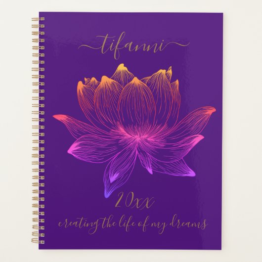 夢の中で生きる蓮の花 プランナー手帳 (正面)