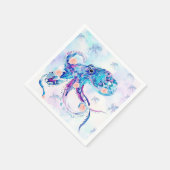 夢の中のタコのパステル スタンダードカクテルナプキン (角)