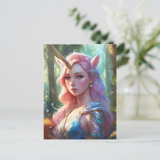 夢の中の可愛い一角獣 ポストカード (スタンド正面)