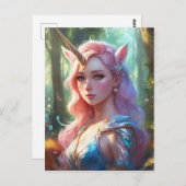 夢の中の可愛い一角獣 ポストカード (正面/裏面)