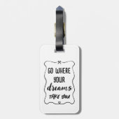 夢の中を行くタイポグラフィ ラゲッジタグ (裏面縦)