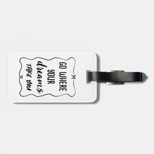 夢の中を行くタイポグラフィ ラゲッジタグ (裏面横)