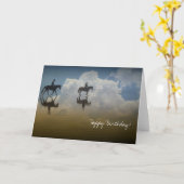 夢の乗車、誕生日 カード (黄色い花)