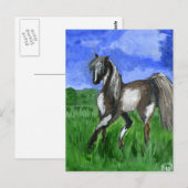 夢の人は馬の芸術に投資 ポストカード (正面/裏面)